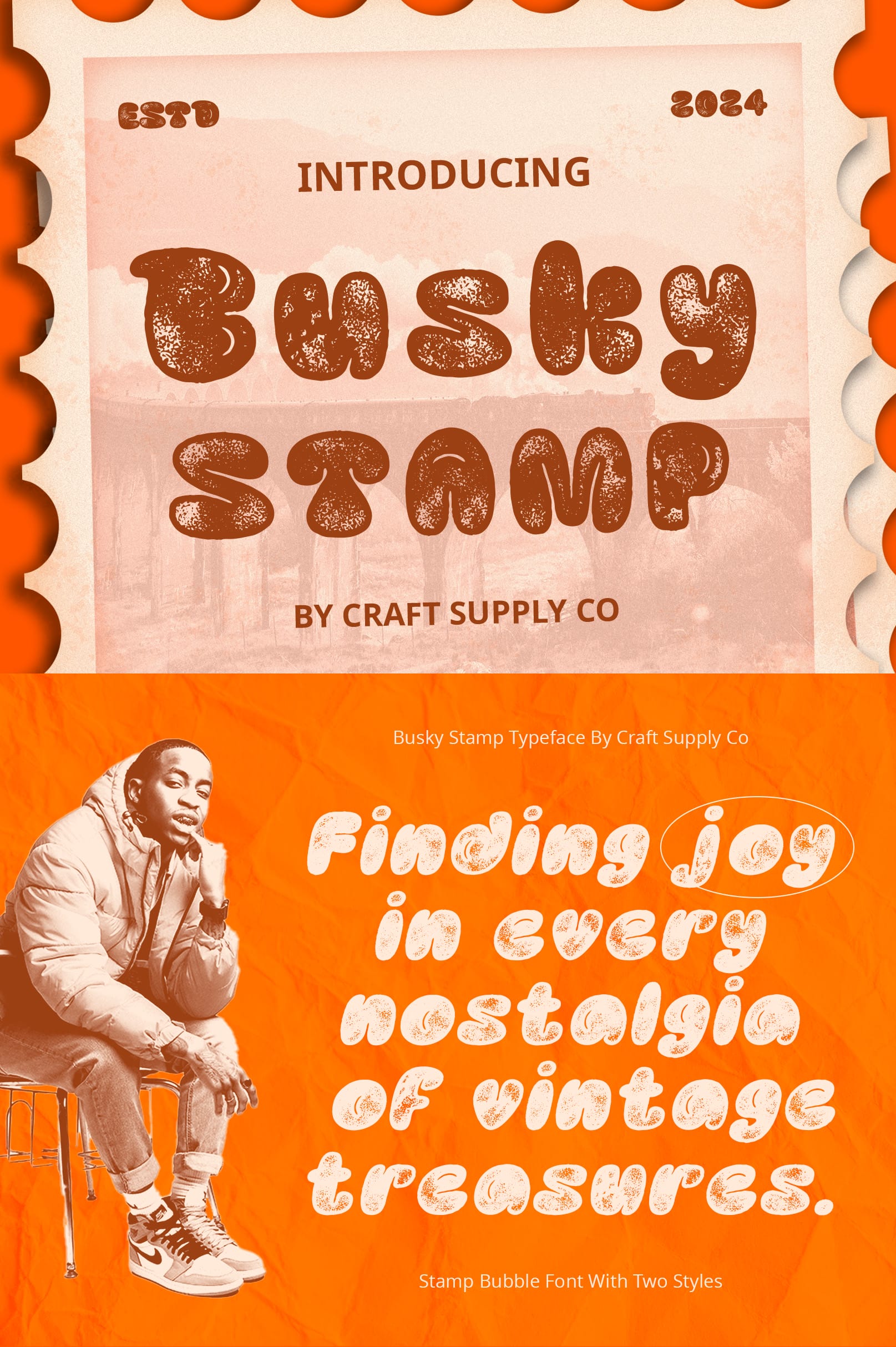 Busky Stamp - De Vintage - Font Resources